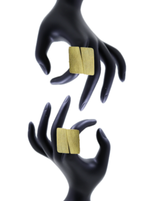 Golden Geometric Ring 